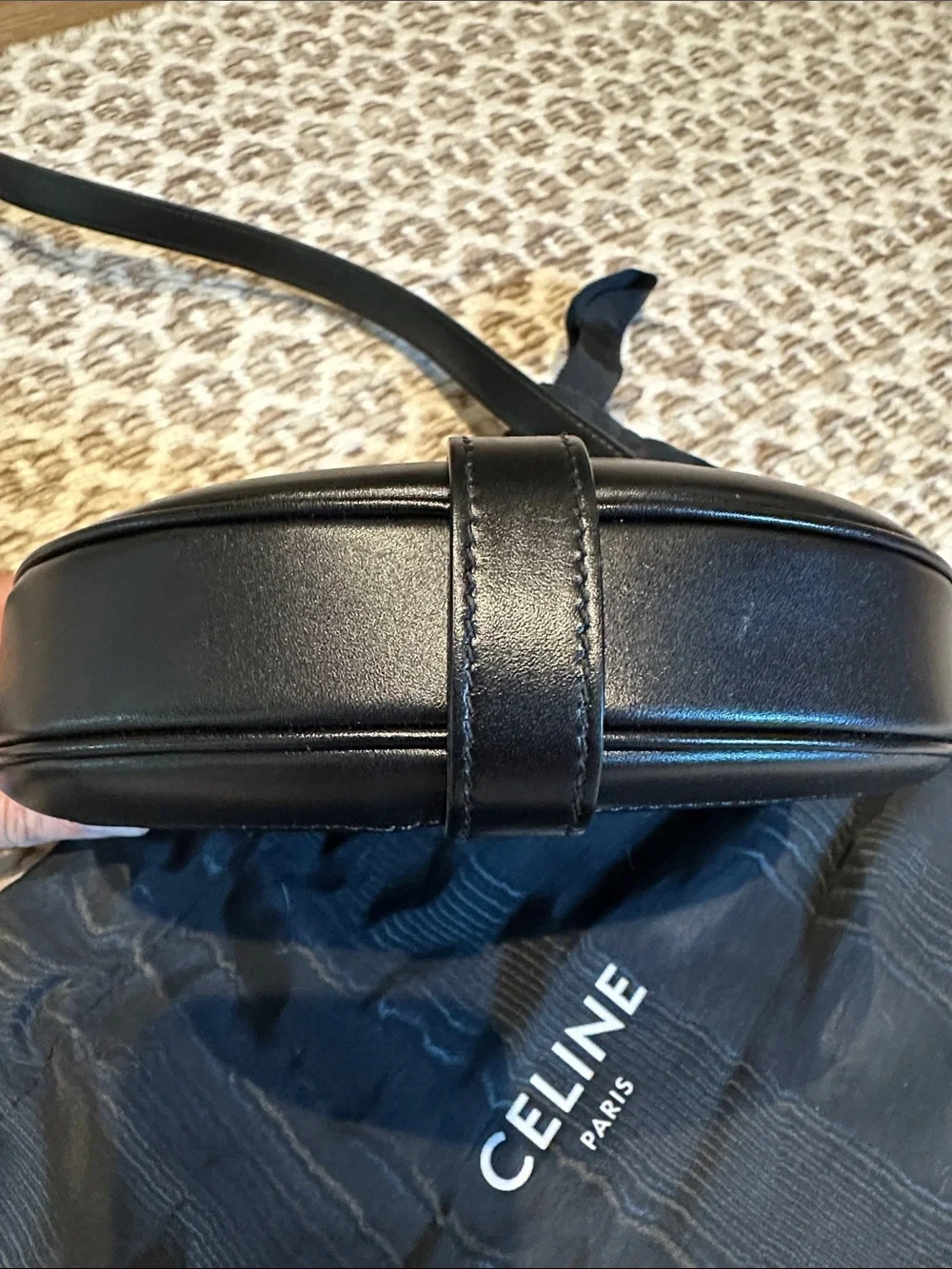 Celine Black Leather 16 Besace bag - Picture 5 of 11